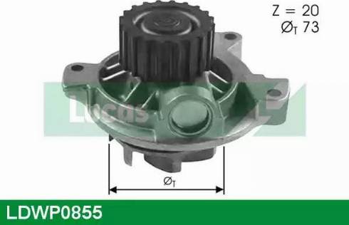 Lucas Engine Drive LDWP0855 - Water Pump www.autospares.lv