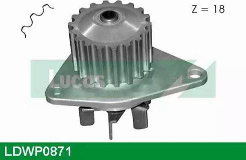 Lucas Engine Drive LDWP0871 - Water Pump www.autospares.lv