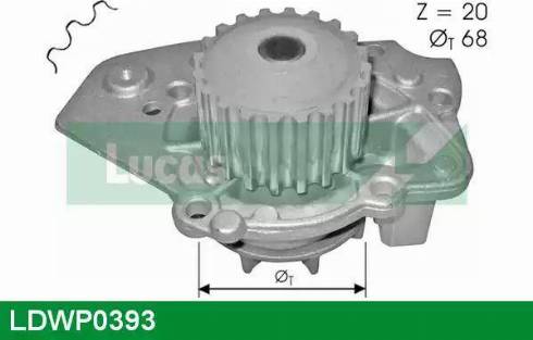 Lucas Engine Drive LDWP0393 - Water Pump www.autospares.lv