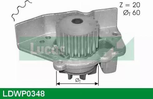 Lucas Engine Drive LDWP0348 - Ūdenssūknis www.autospares.lv