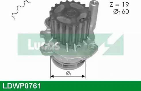 Lucas Engine Drive LDWP0761 - Водяной насос www.autospares.lv