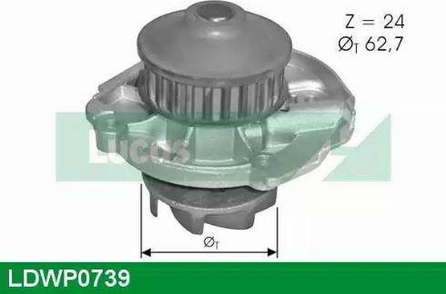 Lucas Engine Drive LDWP0739 - Водяной насос www.autospares.lv