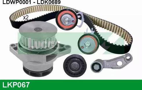 Lucas Engine Drive LKP067 - Водяной насос + комплект зубчатого ремня ГРМ www.autospares.lv