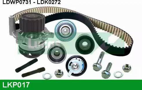 Lucas Engine Drive LKP017 - Водяной насос + комплект зубчатого ремня ГРМ www.autospares.lv