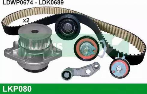 Lucas Engine Drive LKP080 - Водяной насос + комплект зубчатого ремня ГРМ www.autospares.lv