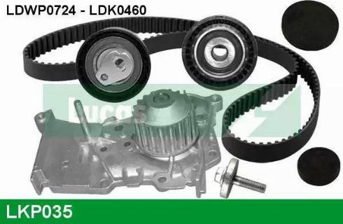 Lucas Engine Drive LKP035 - Ūdenssūknis + Zobsiksnas komplekts autospares.lv