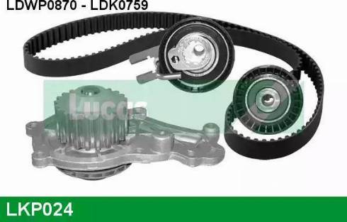 Lucas Engine Drive LKP024 - Water Pump & Timing Belt Set www.autospares.lv