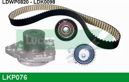 Lucas Engine Drive LKP076 - Water Pump & Timing Belt Set www.autospares.lv