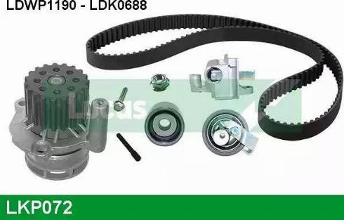 Lucas Engine Drive LKP072 - Водяной насос + комплект зубчатого ремня ГРМ www.autospares.lv