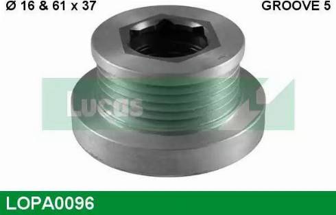 Lucas Engine Drive LOPA0096 - Pulley, alternator, freewheel clutch www.autospares.lv