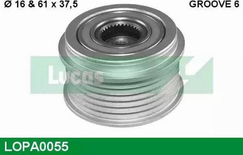 Lucas Engine Drive LOPA0055 - Piedziņas skriemelis, Ģenerators www.autospares.lv