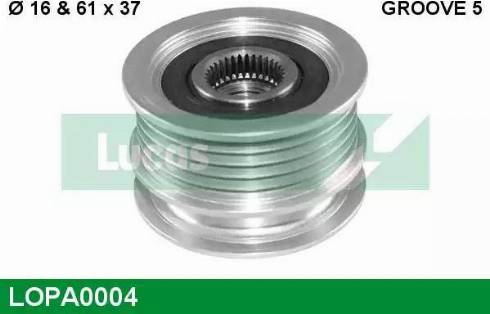 Lucas Engine Drive LOPA0004 - Pulley, alternator, freewheel clutch www.autospares.lv