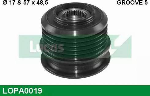 Lucas Engine Drive LOPA0019 - Шкив генератора, муфта www.autospares.lv