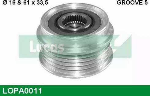 Lucas Engine Drive LOPA0011 - Pulley, alternator, freewheel clutch www.autospares.lv