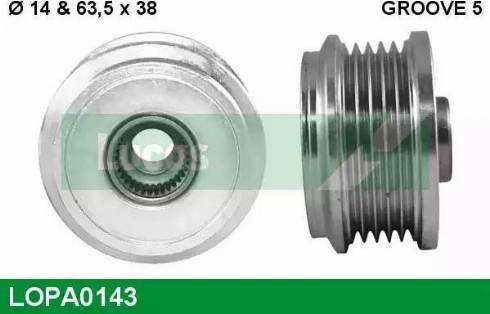 Lucas Engine Drive LOPA0143 - Piedziņas skriemelis, Ģenerators autospares.lv