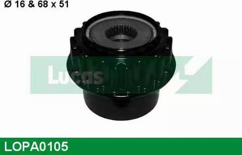 Lucas Engine Drive LOPA0105 - Piedziņas skriemelis, Ģenerators autospares.lv