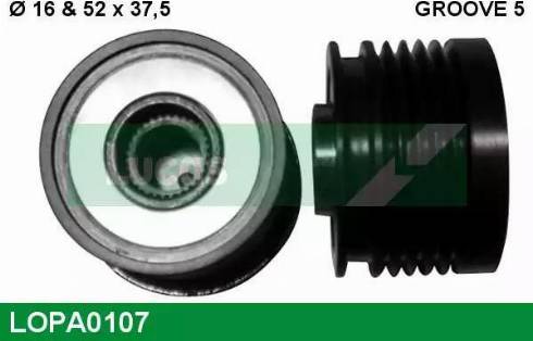 Lucas Engine Drive LOPA0107 - Pulley, alternator, freewheel clutch www.autospares.lv