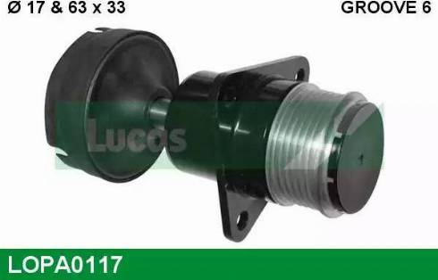 Lucas Engine Drive LOPA0117 - Piedziņas skriemelis, Ģenerators www.autospares.lv