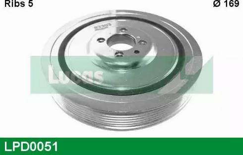 Lucas Engine Drive LPD0051 - Piedziņas skriemelis, Kloķvārpsta www.autospares.lv