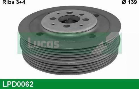 Lucas Engine Drive LPD0062 - Шкив коленчатого вала www.autospares.lv