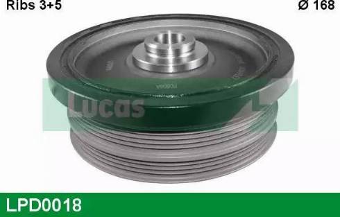 Lucas Engine Drive LPD0018 - Piedziņas skriemelis, Kloķvārpsta www.autospares.lv