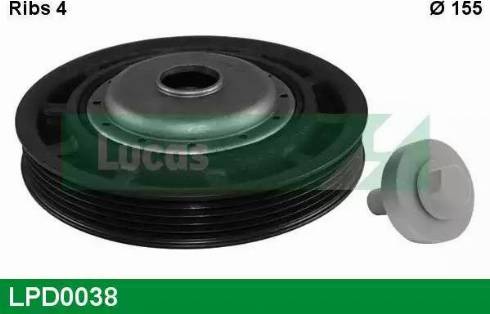 Lucas Engine Drive LPD0038 - Piedziņas skriemelis, Kloķvārpsta www.autospares.lv