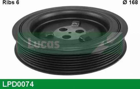 Lucas Engine Drive LPD0074 - Piedziņas skriemelis, Kloķvārpsta www.autospares.lv