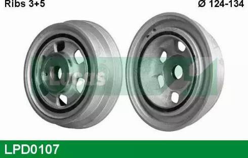 Lucas Engine Drive LPD0107 - Piedziņas skriemelis, Kloķvārpsta www.autospares.lv