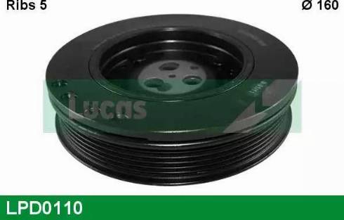 Lucas Engine Drive LPD0110 - Piedziņas skriemelis, Kloķvārpsta www.autospares.lv