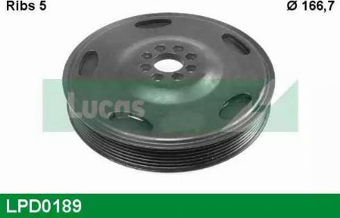 LUCAS LPD0189 - Piedziņas skriemelis, Kloķvārpsta www.autospares.lv