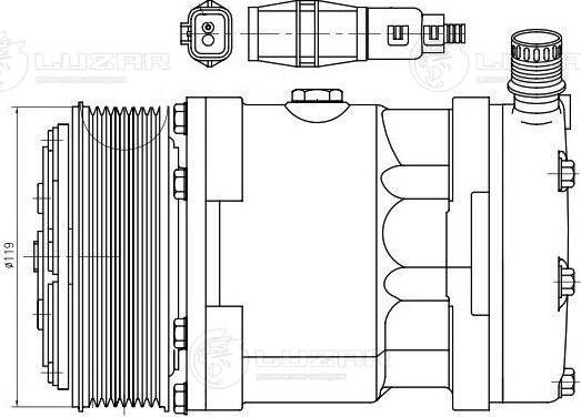 Luzar LCAC 1202 - Kompresors, Gaisa kond. sistēma www.autospares.lv