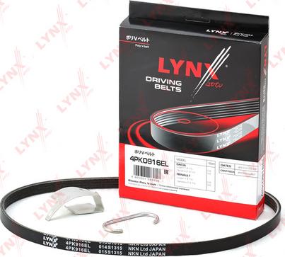 LYNXauto 4PK0916EL - Ķīļrievu siksna www.autospares.lv