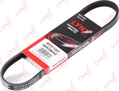 LYNXauto 4PK0643 - Поликлиновой ремень www.autospares.lv