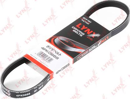 LYNXauto 4PK0668 - V-Ribbed Belt www.autospares.lv