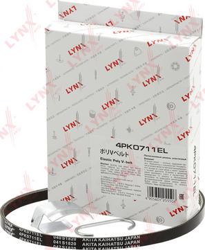 LYNXauto 4PK0711EL - Поликлиновой ремень www.autospares.lv