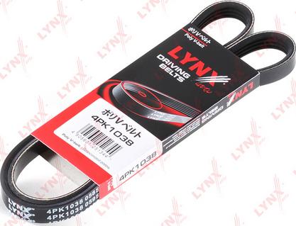 LYNXauto 4PK1038 - Поликлиновой ремень www.autospares.lv