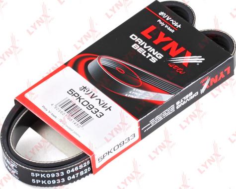 LYNXauto 5PK0933 - Поликлиновой ремень www.autospares.lv