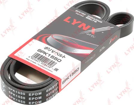 LYNXauto 6PK1550 - Поликлиновой ремень www.autospares.lv