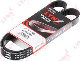 LYNXauto 6PK1103 - V-Ribbed Belt www.autospares.lv