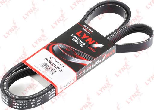 LYNXauto 6PK2053 - V-Ribbed Belt www.autospares.lv