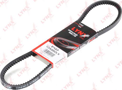 LYNXauto 10X850LX - Клиновой ремень, поперечные рёбра www.autospares.lv