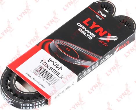 LYNXauto 10X838LX - Клиновой ремень, поперечные рёбра www.autospares.lv