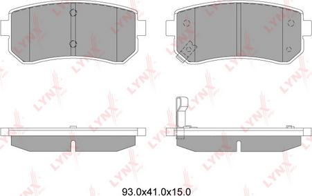 LYNXauto BD-4407 - Brake Pad Set, disc brake www.autospares.lv