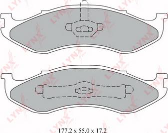 LYNXauto BD-4200 - Bremžu uzliku kompl., Disku bremzes www.autospares.lv