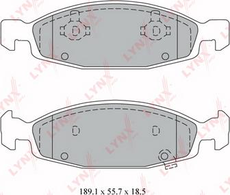 LYNXauto BD-4202 - Bremžu uzliku kompl., Disku bremzes www.autospares.lv