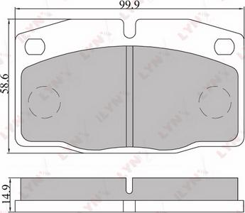 LYNXauto BD-5905 - Тормозные колодки, дисковые, комплект www.autospares.lv