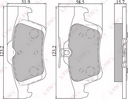 LYNXauto BD-5901 - Тормозные колодки, дисковые, комплект www.autospares.lv