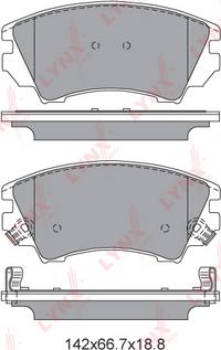 LYNXauto BD-5927 - Bremžu uzliku kompl., Disku bremzes www.autospares.lv