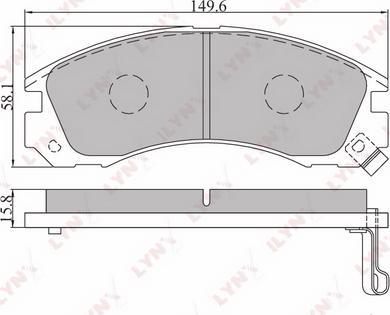 LYNXauto BD-5501 - Brake Pad Set, disc brake www.autospares.lv