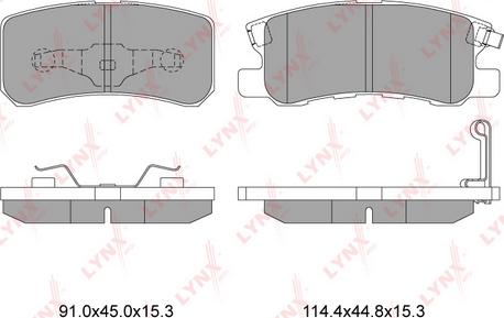 LYNXauto BD-5507 - Bremžu uzliku kompl., Disku bremzes autospares.lv